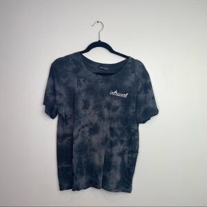 Introvert graphic tie dye‎ short sleeve top size medium
